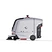 Autonomous electric street sweeper right side view showing brushes